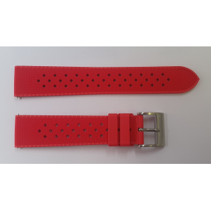 Red swiss rubber strap