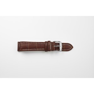 Brown / white croco strap