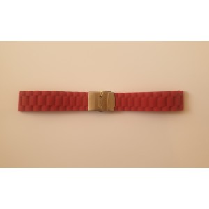 Rubber link red strap