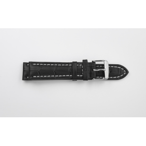 Black / white croco strap
